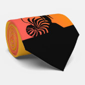 Cravate flèche faîtière kanak, orange sanguine krawatte (Gerollt)