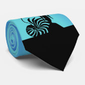 Cravate flèche faîtière kanak, türkis krawatte (Gerollt)
