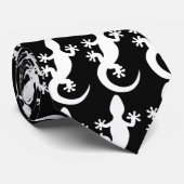 Cravate Gecko Blanc Krawatte (Gerollt)