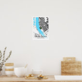 Craven Hütte Stadium Map - Zuhause von Fulham FC Poster (Küche)