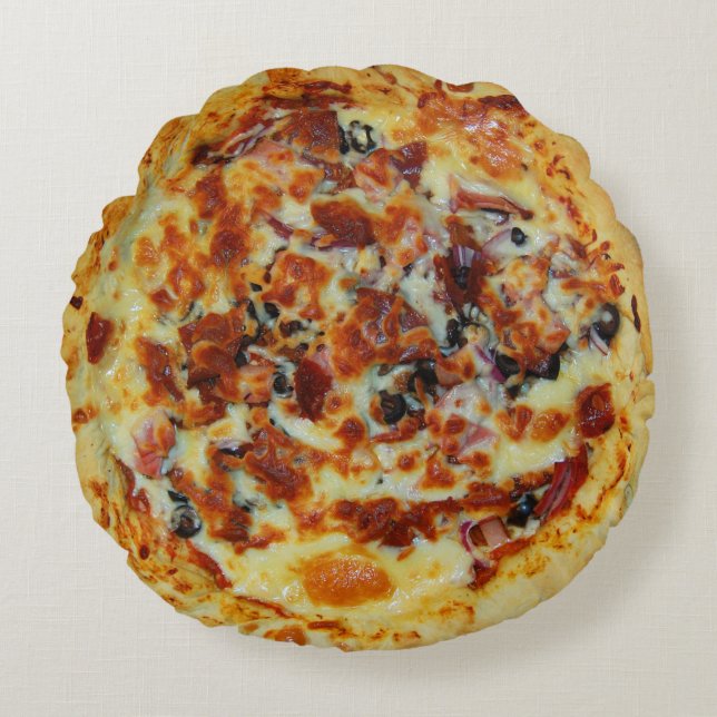 Craving Induktive Pizza Pillow Rundes Kissen (Vorderseite)
