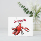 Crawdaddy Red Crayfish Postkarte (Stehend Vorderseite)