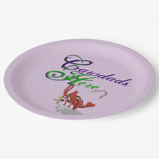 Crawdads Hier Pappteller (Schrägansicht)