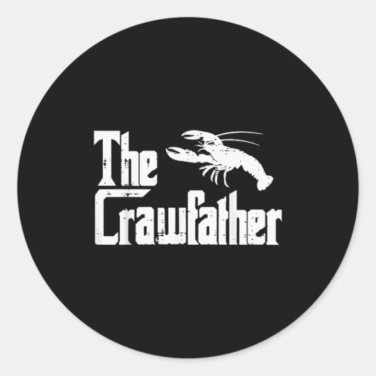 Crawfihe Crawfather Funny Crayfish Parody Dad Papa Runder Aufkleber (Vorderseite)