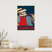 Crawfish Bearded Man Poster (Küche)