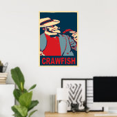 Crawfish Bearded Man Poster (Heimbüro)