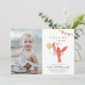 Crawfish Birthday Invitation | Crawfish Party Einladung (Stehend Vorderseite)