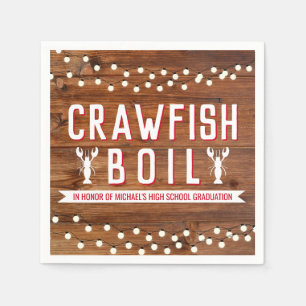 Crawfish Boil Abschluss Familie Meeresfrüchte Rus Serviette