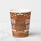 Crawfish Boil Abschluss Familie Meeresfrüchte Rust Pappbecher (Links)