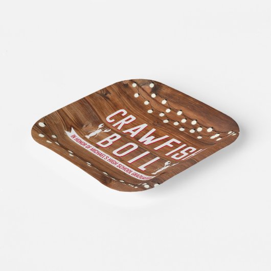 Crawfish Boil Abschluss Wiedersehen Lobster Rustik Pappteller (Gewinkelt)