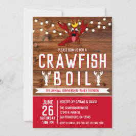 Crawfish Boil Annual Summer Family Wiedersehen Par Einladung