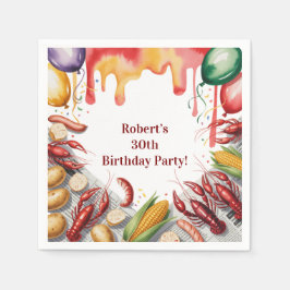 Crawfish Boil Birthday Party For Adults Serviette