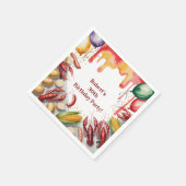 Crawfish Boil Birthday Party For Adults Serviette (Ecke)