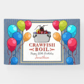 Crawfish Boil Birthday Seafood Party Banner (Horizontal)