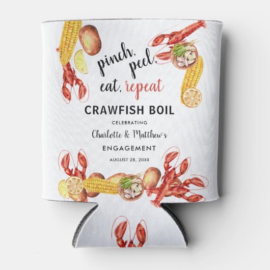 Crawfish Boil Bridal Engagement Party Dosenkühler (Vorderseite)