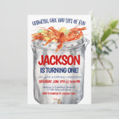 Crawfish Boil Couples Einladung (Stehend Vorderseite)