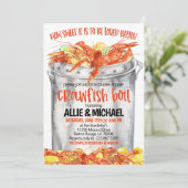Crawfish Boil Couples Einladung (Stehend Vorderseite)