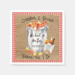 Crawfish Boil Couple's Polterabend Serviette