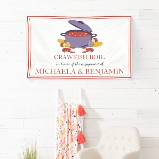 Crawfish Boil Couples Showingparty Banner (Insitu)