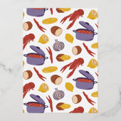 Crawfish Boil Couples Showingparty Folieneinladung (Rückseite)