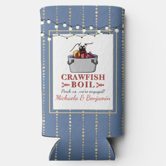 Crawfish Boil Couples Showingparty Selters Dosenkühler (Rückseite)
