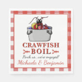 Crawfish Boil Couples Showingparty Serviette (Vorderseite)