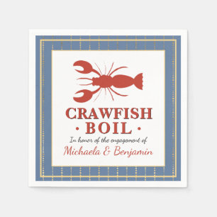 Crawfish Boil Couples Showingparty Serviette