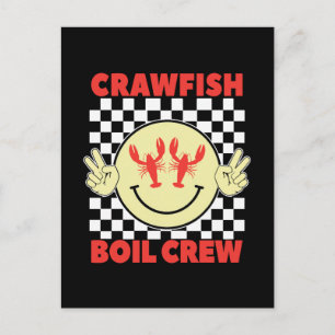 Crawfish Boil Crew Crawfish Season Crawfish Face Feiertagspostkarte