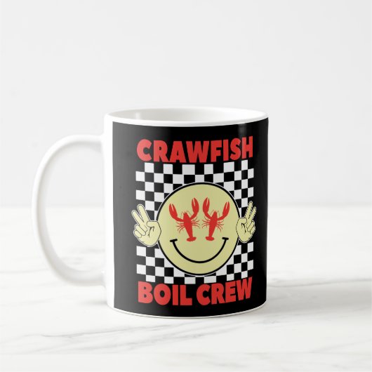 Crawfish Boil Crew Crawfish Season Crawfish Face Kaffeetasse (Links)