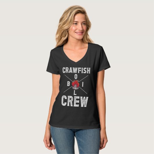 Crawfish Boil Crew Crayfish 3 T-Shirt (Vorderseite Vollansicht)