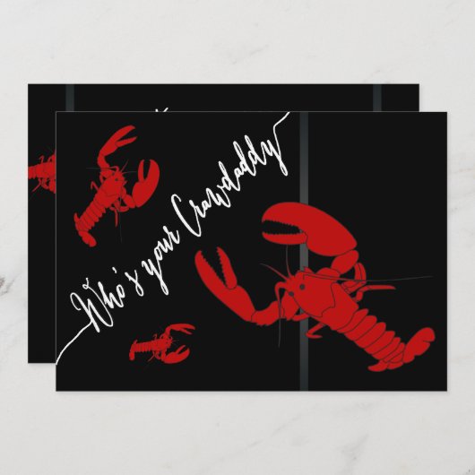 Crawfish Boil Einladung (Vorne/Hinten)