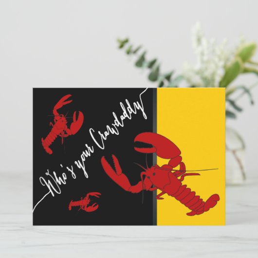 Crawfish Boil Einladung (Stehend Vorderseite)