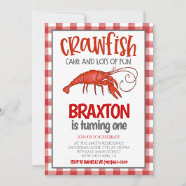 Crawfish Boil Einladung zum ersten Geburtstag