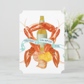 Crawfish Boil Einladungen (Stehend Vorderseite)