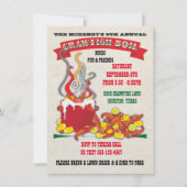 Crawfish boil Einladungen auf antikem Hintergrund (Vorderseite)