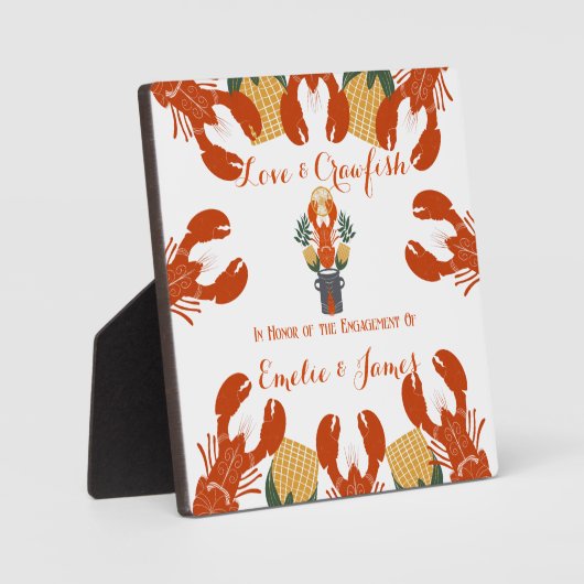 Crawfish Boil-Engagement-Partei Fotoplatte (Vorderseite)