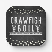 Crawfish Boil-Engagement-Partei Pappteller (Vorderseite)