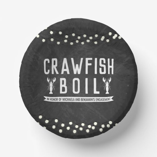 Crawfish Boil-Engagement-Partei Pappteller (Vorderseite)