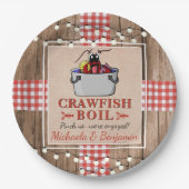 Crawfish Boil-Engagement-Partei Pappteller (Vorderseite)