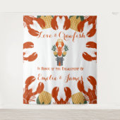 Crawfish Boil-Engagement-Partei Wandteppich (Vorderseite)