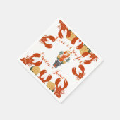 Crawfish Boil Engagement Party & Crawfish Liebe Serviette (Ecke)