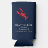 Crawfish Boil Engagement Party Feier Selters Dosenkühler (Rückseite)