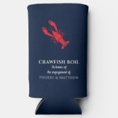 Crawfish Boil Engagement Party Feier Selters Dosenkühler (Vorderseite)