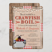 Crawfish Boil Engagement Party Paare Dusche Einladung (Vorne/Hinten)
