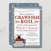 Crawfish Boil Engagement Party Paare Dusche Einladung (Vorne/Hinten)