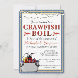 Crawfish Boil Engagement Party Paare Dusche Einladung