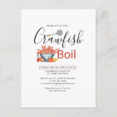 Crawfish Boil Familie Kochen Meeresfrüchte Party Einladungspostkarte (Vorderseite)