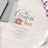 Crawfish Boil Familie Kochen Meeresfrüchte Party Pergament Einladungen