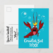 Crawfish Boil Family Wiedersehen Einladung Postkar (Vorne/Hinten)