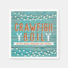 Crawfish Boil Family Wiedersehen Hummer Rustikal A Serviette